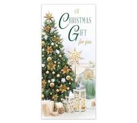 IC&G Christmas Money Wallet Card, Cosy Christmas Tree Design
