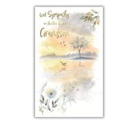 IC&G Loss of Grandson Sympathy Card - Artistic Nature Design - Embossed Foil Finish - Thoughtful Condolence Card