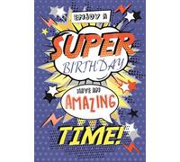 IC&G Male Birthday Card - Happy Birthday Card with 'Super Birthday' Contemporary Design and an Embossed Foil Finish - Birthday Card for Men or Boys