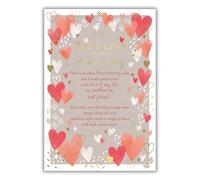 IC&G One I Love Anniversary Card - Happy Anniversary Card with Sentimental Poem and Love Hearts Design and an Embossed Foil Finish - Anniversary Card for Husband or Wife