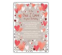 IC&G One I Love Birthday Card - Happy Birthday Card with Sentimental Poem and Love Hearts Design with Foil Details - Birthday Card for Women, Men
