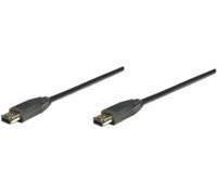 Ic Intracom Vertriebs Gmb MANHATTAN FireWire Cable 6-Pin to 6-Pin 1.8 M black and with the uebertrifft IEEE 1394 A specification