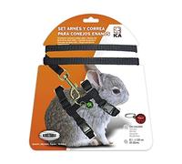 ICA DA1023 Dwarf Rabbit Harness and Strap Set, Black