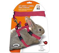 ICA DA1025 Harness and Strap Set for Rabbits, Red