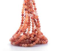 ICAI Beads 8mm Natural Red Aventurine Stone Round Loose Stone Beads for Jewelry Making DIY Crafts Design 1 Strand 15" APPR.43-45pcs