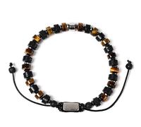 ICAI Beads Natural Stone Adjustable Wristband for Courage, Protection & Wealth, 7 Inch Adjustable Gemstone Gift, 2x4mm, stone