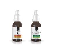 icam London Anti-Aging & Anti-wrikle Brightening Face Serum Duo Pack Vitamin C + Niacinamide 2 x 30ml