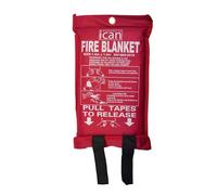 iCan 1x1m Fire Blanket - Compact Fire Suppression Tool - Quick Response for Small Fires