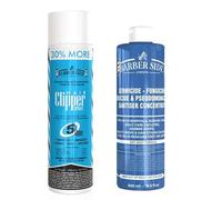 ican Barber Side Clipper Spray 500ml + Barber side Germicide Solution For salon Jars (Blue) 500ml Combo Sets **Improved Formula**
