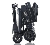iCan EasyFold X-11 Manual Folding Mobility Scooter - Lightweight 21Kg with Battery, Manual Folding, Long Range, LED Display - Portable Mobility Scooter for Seniors, Class 2, UK Regulated(Blak)