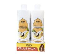ican London Coconut Enriched Anti Dandruff, Itch Relief Shampoo & Conditioner DUO PACK 500ml X 2