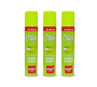 ican London Olive Oil Sheen Spray with Coconut Oil, Nourishing and Moisturising, 100ml, Pack of 3