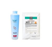 ICAN LONDON PROFESSIONAL CREAM PEROXIDE 20 VOL 6% 1000 ML + WHITE POWDER BLEACH 500 G COMBO SET