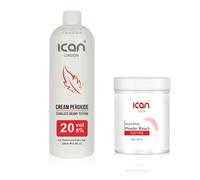 ICAN LONDON PROFESSIONAL CREAM PEROXIDE 20 VOL 6% 250 ML + WHITE POWDER BLEACH (JAR) 80 G SET