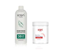ICAN LONDON PROFESSIONAL CREAM PEROXIDE 30 VOL 9% 250 ML + WHITE POWDER BLEACH (JAR)80 G SET