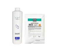 ICAN LONDON PROFESSIONAL CREAM PEROXIDE 40 VOL 12% 1000 ML + WHITE POWDER BLEACH 500 G COMBO SET