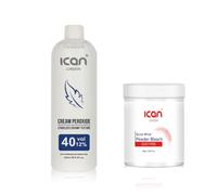 ICAN LONDON PROFESSIONAL CREAM PEROXIDE 40 VOL 12% 250 ML + WHITE POWDER BLEACH (JAR) 80 G SET