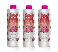 Ican London Pure & Natural Rose Water, 500ml, Set of 3