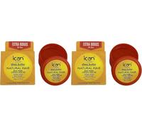 ican London Shea Butter Edge Control Hair Gel Extra Hold 2 x 80g