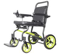 iCan Mobility Y-02 Electric Wheelchair - Ultra-Light Folding Power Chair with Lithium Battery, Joystick Controller, Adjustable Armrests & Safety Belt - 24V Travel-Approved Electric Wheelchair