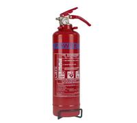 iCan Products 1kg Powder Fire Extinguisher for Class A, B & C Fires - Compact Multi-Purpose Fire Safety for Cars, Vans, Boats, Homes & Workshops - Includes Mounting Bracket