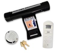 iCan Products MA20 Motion Sensor Alarm & Garage Defender Master Bundle, 130dB Wireless Security Alarm with Flashing Lights and Heavy-Duty Garage Padlock, Complete Security Solution for Garages