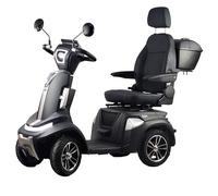 iCan Products VOY-04B Voyager Mobility Scooter - 500W Mobility Aid with Electromagnetic Brakes, LED Lights, Indicators, Captain Seat, Storage Box & Remote Alarm System