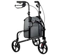 iCAN R-33 Ultra Lightweight 3-Wheel Rollator - Aluminium Compact Walker with Adjustable Handles & Ergonomic Brakes - Indoor & Outdoor Mobility Aid