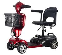 iCAN X-02 2026 Model Portable Mobility Scooter, 120 Kg Capacity, 12.5 Mile Long Range, Removable Battery, UK Regulated, LED Headlight, Removable Basket, CupHolder, Light Weight, Front Fairing