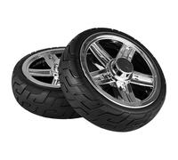 iCan X-02 Replacement Wheels - Set of 4 Wheels with Bearings - 2 Front & 2 Rear - Compatible with iCan Mobility X-02 Scooter - Rubber Tyres with Plastic Core