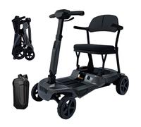 iCAN X-15 Folding Mobility Scooter 2026 Model, 10ah Removable Battery, 10 Miles Range, 18kg Lightweight, Canvas Bag, LCD Display, Compact Travel Scooter for Senior, UK Class 2 (Grey)