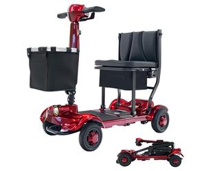 iCAN X-17 Collapsible Folding Mobility Scooter 2026 Model, 10ah Removable Lithium Battery, 10 Miles Range, 17kg Lightweight, Dual Storage Bag, Compact Travel Scooter for Senior, UK Class 2.