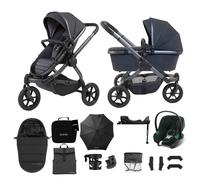 iCandy Peach 7 All Terrain Travel System with Aton B2 Car Seat & Base 13-Piece Bundle - Storm