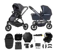 iCandy Peach 7 All Terrain Travel System with Safe Fit Car Seat & Base 13-Piece Bundle - Storm