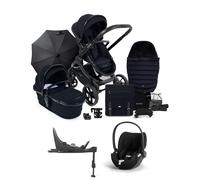 iCandy Peach 7 Complete Pushchair Bundle with Cloud T Car Seat & Base - Black Black