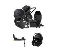 iCandy Peach 7 STUDIO Complete Bundle and Maxi-Cosi Pebble 360 Pro² Car Seat & Base - Black Matt Black