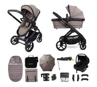 iCandy Peach 7 Travel System with Safe Fit Car Seat & Base 13-Piece Bundle - Porcini
