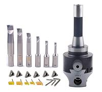 iCarbide R8 Head and 1/2 Shank Boring Bar 6pcs Set (Inserts Included) 1/2" - 4"