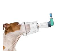 ICARE-PET Pet Aerosol Inhaler Chamber for All Cats and Small Dogs, Pet Designed Silicone Mask, Canine Inhaler Spacer for Pet Asthma Problems (L - Large)