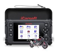 iCarsoft MT V6 for Indian Motorcycle Full System Diagnostic Tool Motorbike and Car 2-in-1 OBD2 Scanner Engine Code Reader with 33+ Active Test of Engine, AutoVIN, Battery Test, Lifetime Free Update