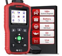 iCarsoft OBD2 Scanner for Volvo/Saab, VOL V1.0 All Systems Diagnostic Tool, Oil/SAS/ABS/SRS/Engine Car Code Reader, Battery Test, Live Data