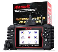 iCarsoft POR V2.0 Diagnostic Tool for Porsche/Cayenne, Full Systems Diagnostic Scan Tool, OBD2 Scanner with 9 Reset Services, Oil/SAS/EPB/BMS/ETC/DP-F/BLD/INJ/TPMS, Battery Test, F-ree Upgrade