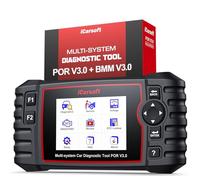 iCarsoft POR V3.0 (Enhanced) Full System Diagnostic Tool for Porsche and BM.W, Bidirectional OBD2 Scanner, 27+12 Services for Porshe, 16 Services for BMW, ECU Coding, Auto VIN, Lifetime Fr-ee Update