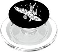 Icarus Falling Blackwork Minimal PopSockets PopGrip for MagSafe