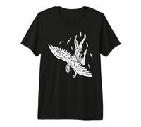 Icarus Falling Blackwork Minimal Premium T-Shirt