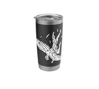 Icarus Falling Blackwork Minimal Stainless Steel Insulated Tumbler