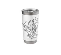 Icarus Falling Blackwork Minimal Stainless Steel Insulated Tumbler