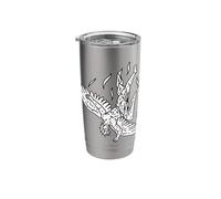 Icarus Falling Blackwork Minimal Stainless Steel Insulated Tumbler