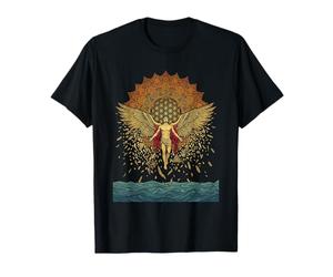 Icarus Falling Greek Mythology Geometric Mandala Sun T-Shirt