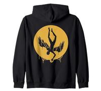 Icarus Falling Sun Silhouette Greek Mythology Minimalist Zip Hoodie